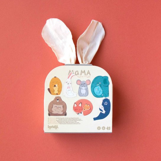 Puzzle illustré pour enfant – animaux sauvages et leurs petits