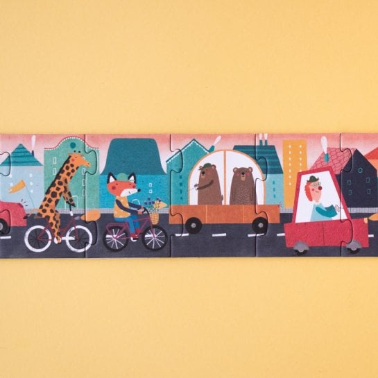 Puzzle illustré enfants – apprentissage ludique du code de la route