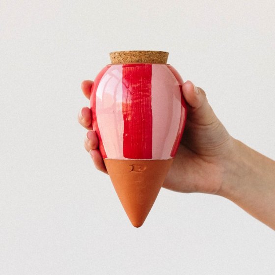 Réservoir d’eau naturel Pépin – Olla en céramique microporeuse, arrosage autonome et économe pour plantes