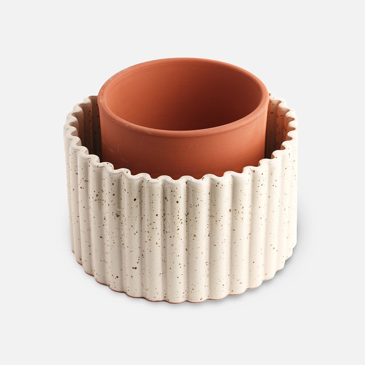 Pot autonome Paula vert sauge Pépin – Pot de fleur design auto-arrosant - Idée cadeau plante et jardin