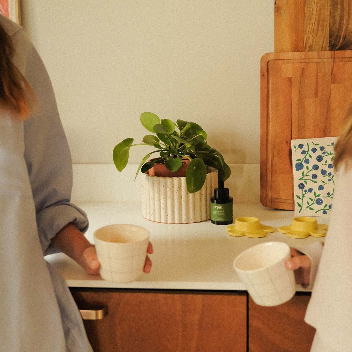 Pot de fleur Pépin vert sauge