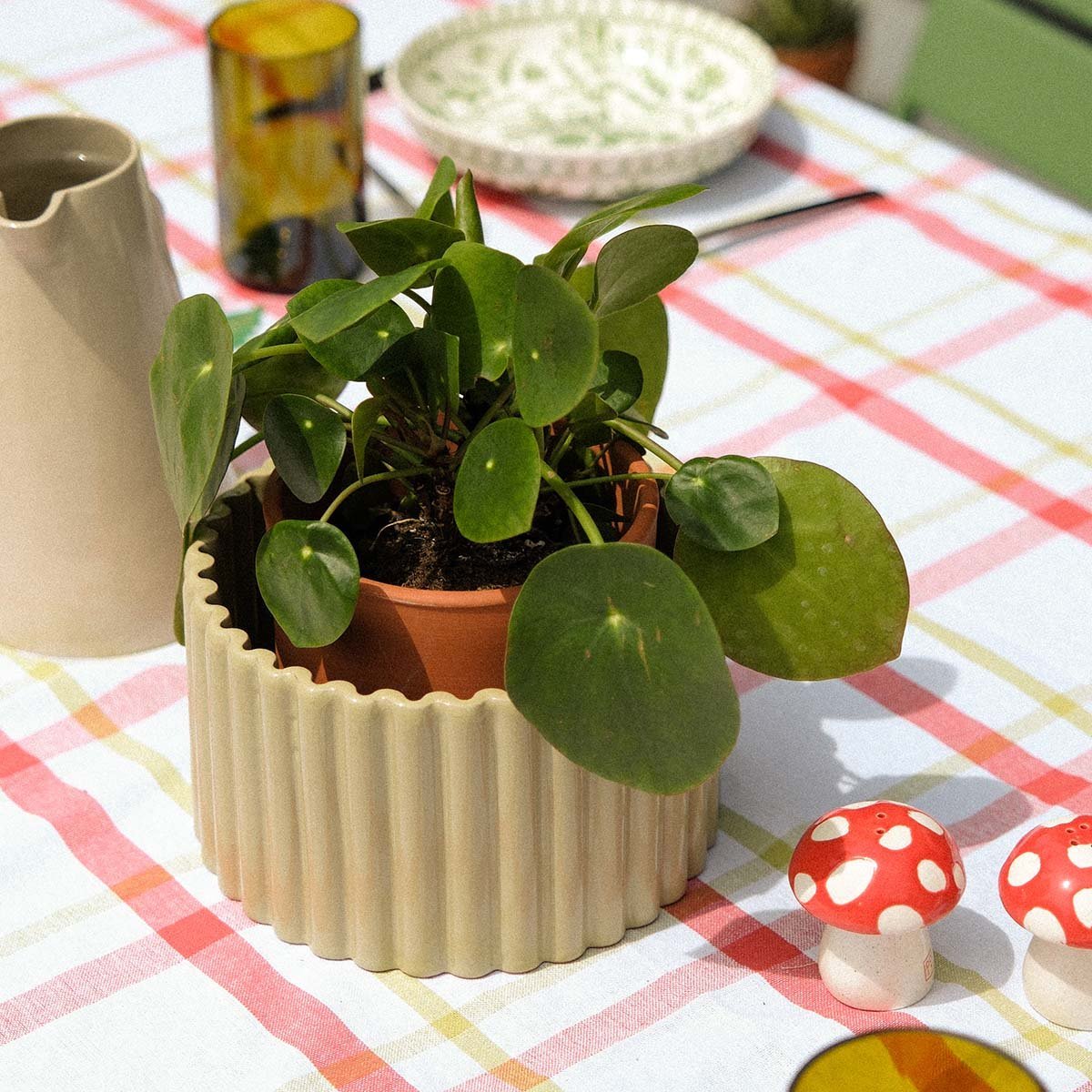 Pot auto-arrosant design pour plantes d’intérieur