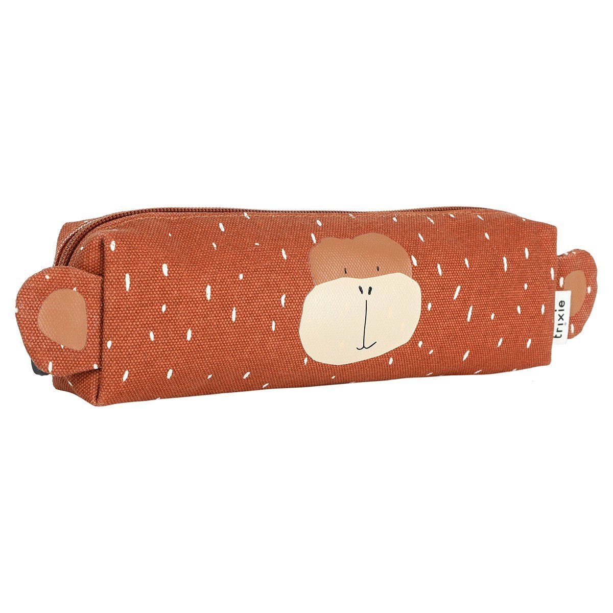 Trousse d’École Longue Trixie – Étui scolaire coton bio, design animaux, zip sécurisé, nettoyage main