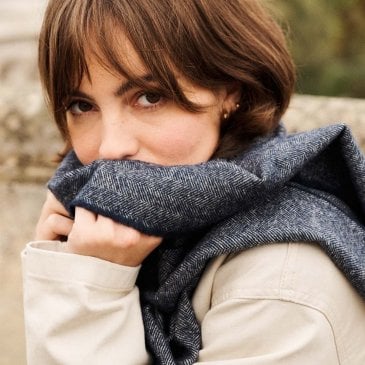 Écharpe à chevrons en laine mérinos (image 2)