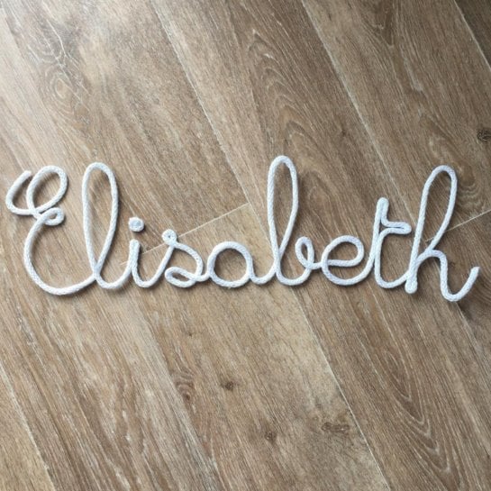 Prénom en Tricotin Personnalisé - Déco Murale Bébé | Fil de Fer Recouvert de Laine - Fait Main en France