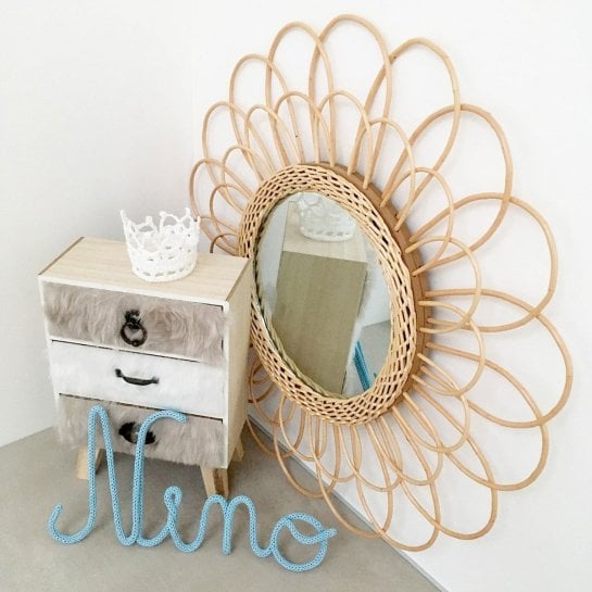 Prénom en Tricotin Personnalisé - Déco Murale Bébé | Fil de Fer Recouvert de Laine - Fait Main en France