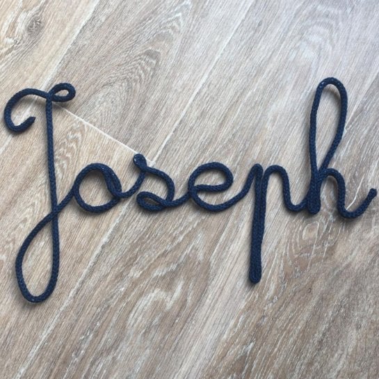 Prénom en Tricotin Personnalisé - Déco Murale Bébé | Fil de Fer Recouvert de Laine - Fait Main en France