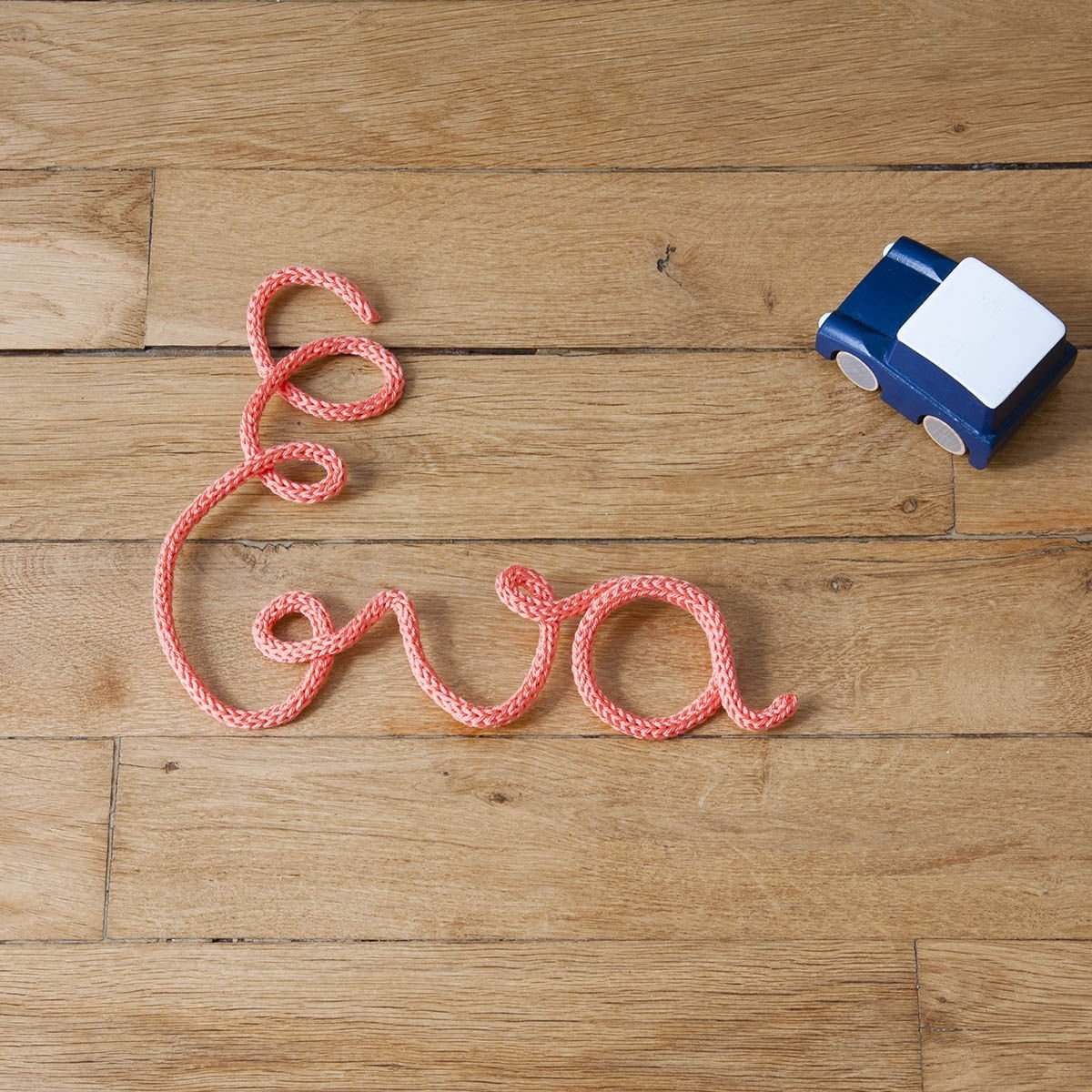 Prénom en Tricotin Personnalisé - Déco Murale Bébé | Fil de Fer Recouvert de Laine - Fait Main en France