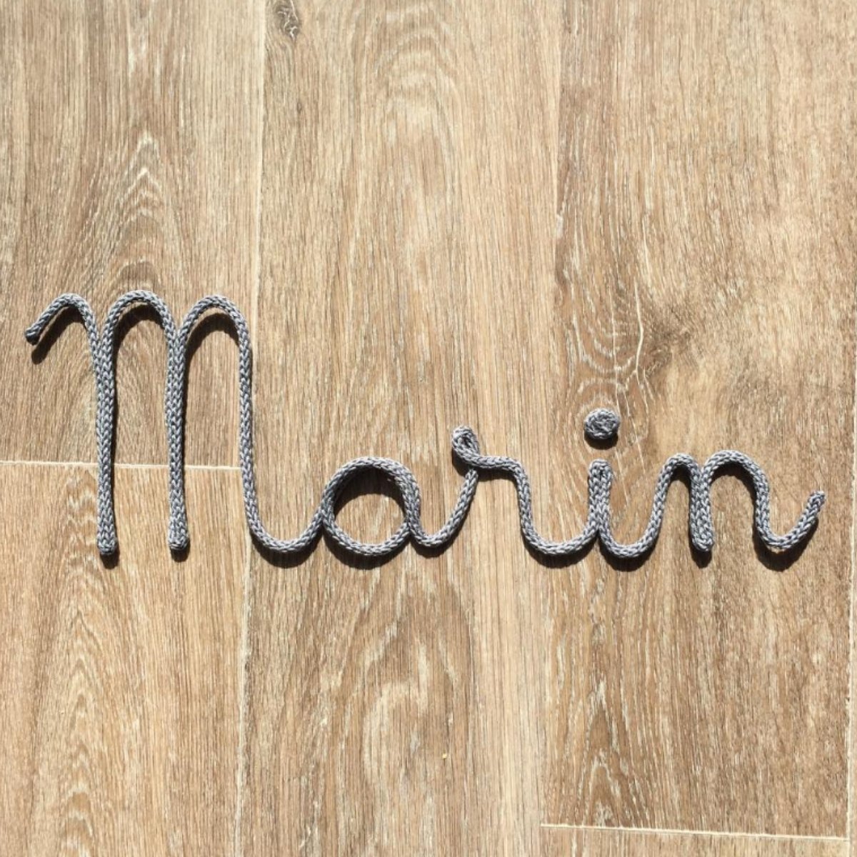 Prénom en Tricotin Personnalisé - Déco Murale Bébé | Fil de Fer Recouvert de Laine - Fait Main en France