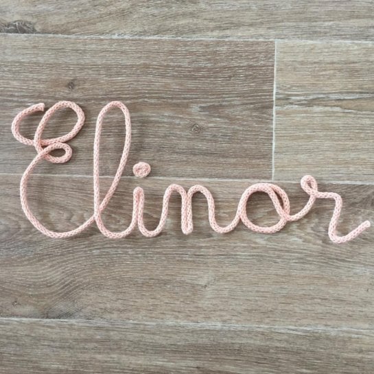 Prénom en Tricotin Personnalisé - Déco Murale Bébé | Fil de Fer Recouvert de Laine - Fait Main en France
