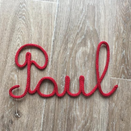 Prénom en Tricotin Personnalisé - Déco Murale Bébé | Fil de Fer Recouvert de Laine - Fait Main en France