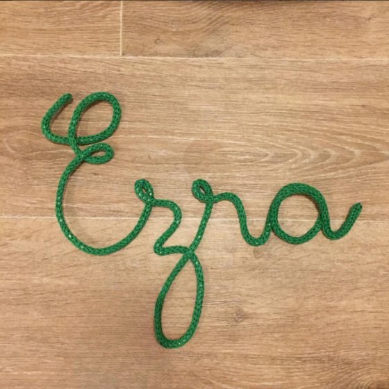 Prénom en Tricotin Personnalisé - Déco Murale Bébé | Fil de Fer Recouvert de Laine - Fait Main en France
