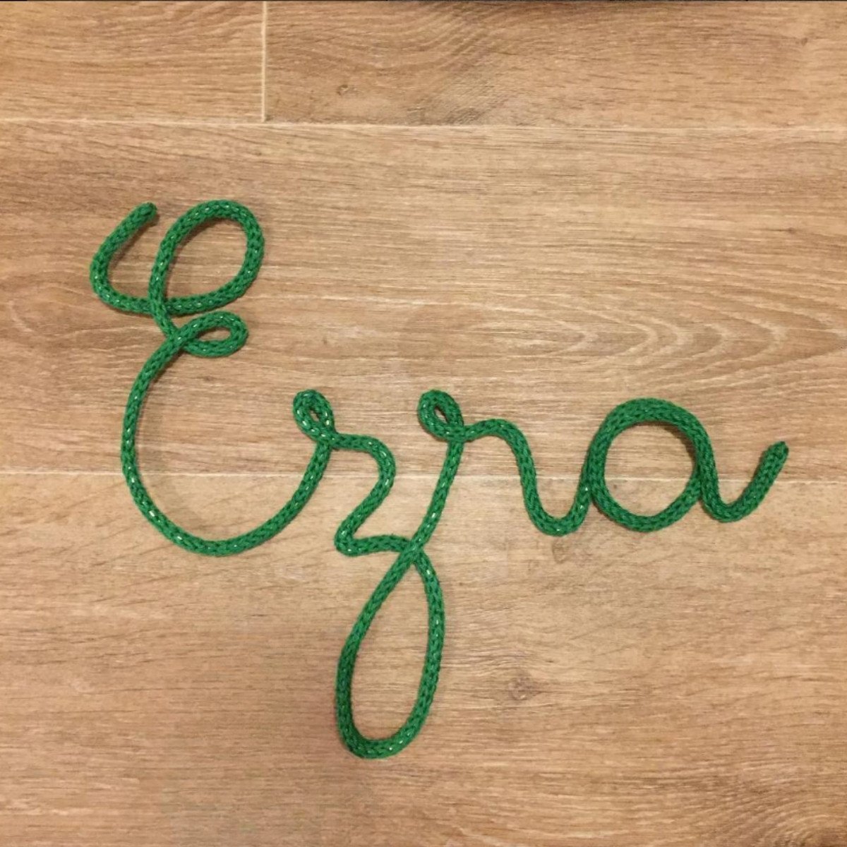 Prénom en Tricotin Personnalisé - Déco Murale Bébé | Fil de Fer Recouvert de Laine - Fait Main en France