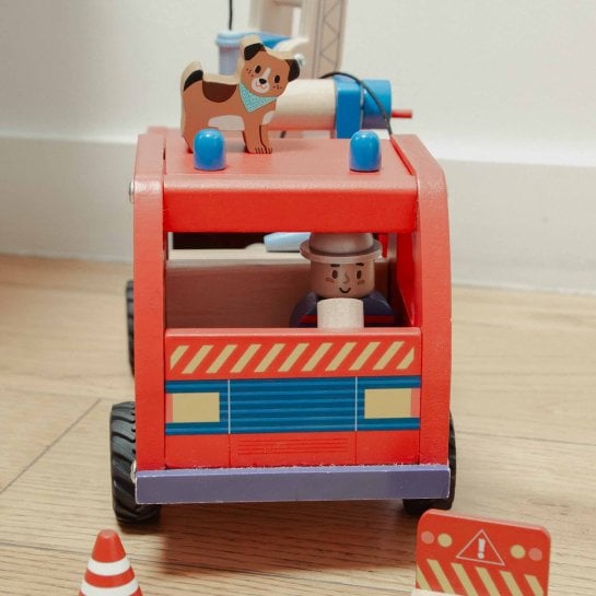 Camion de pompier jouet créatif Moulin Roty