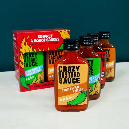 Coffret sauces piquantes Crazy Bastard