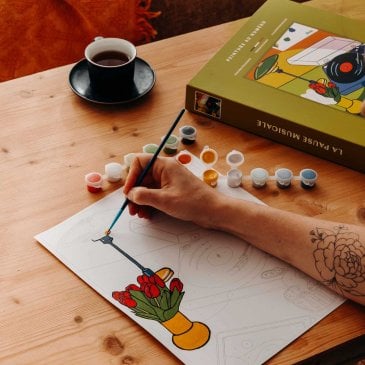 Activité manuelle relaxante – Peinture au numéro La Pause musicale Brique Image 43668