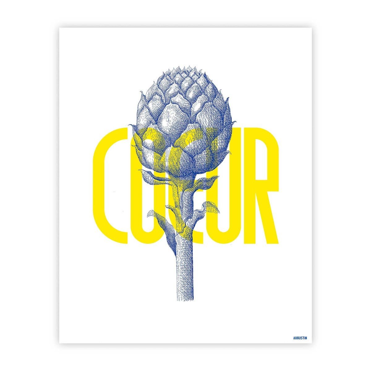 Affiche murale illustration moderne Augustin