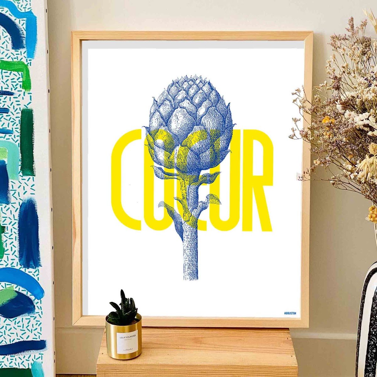 Affiche déco originale Augustin pour salon ou chambre