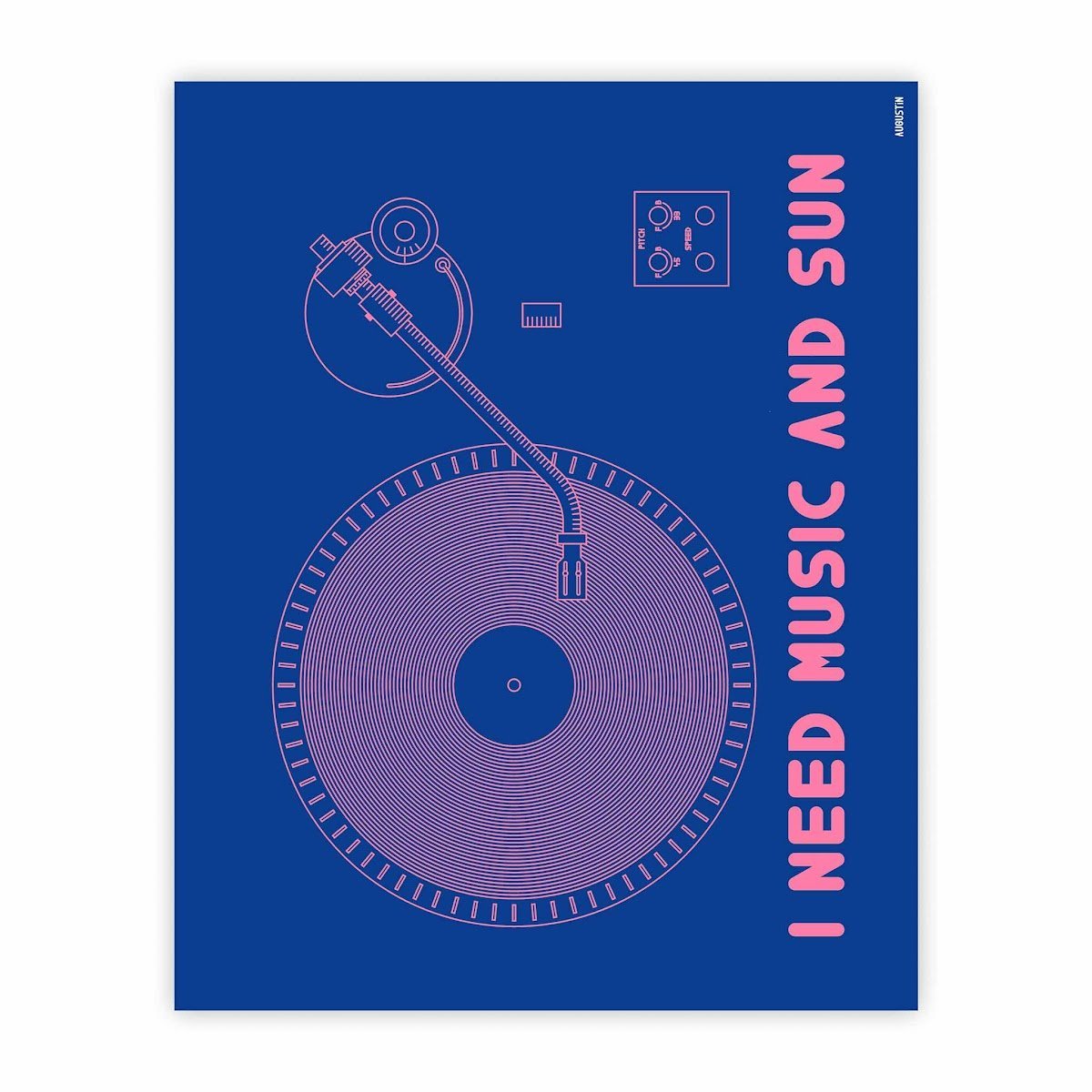 Idée cadeau affiche murale design Augustin