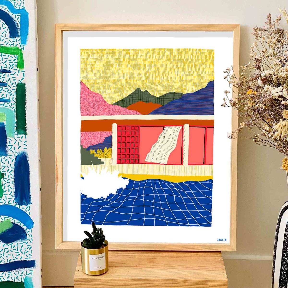 Affiche artistique Augustin pour décoration intérieure