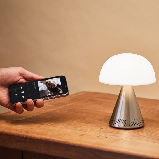 Lampe audio Bluetooth design - Lexon Mina L Audio - Enceinte portable rechargeable sans fil