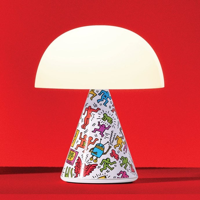 Lampe design Lexon Mina M édition Keith Haring, idée cadeau originale