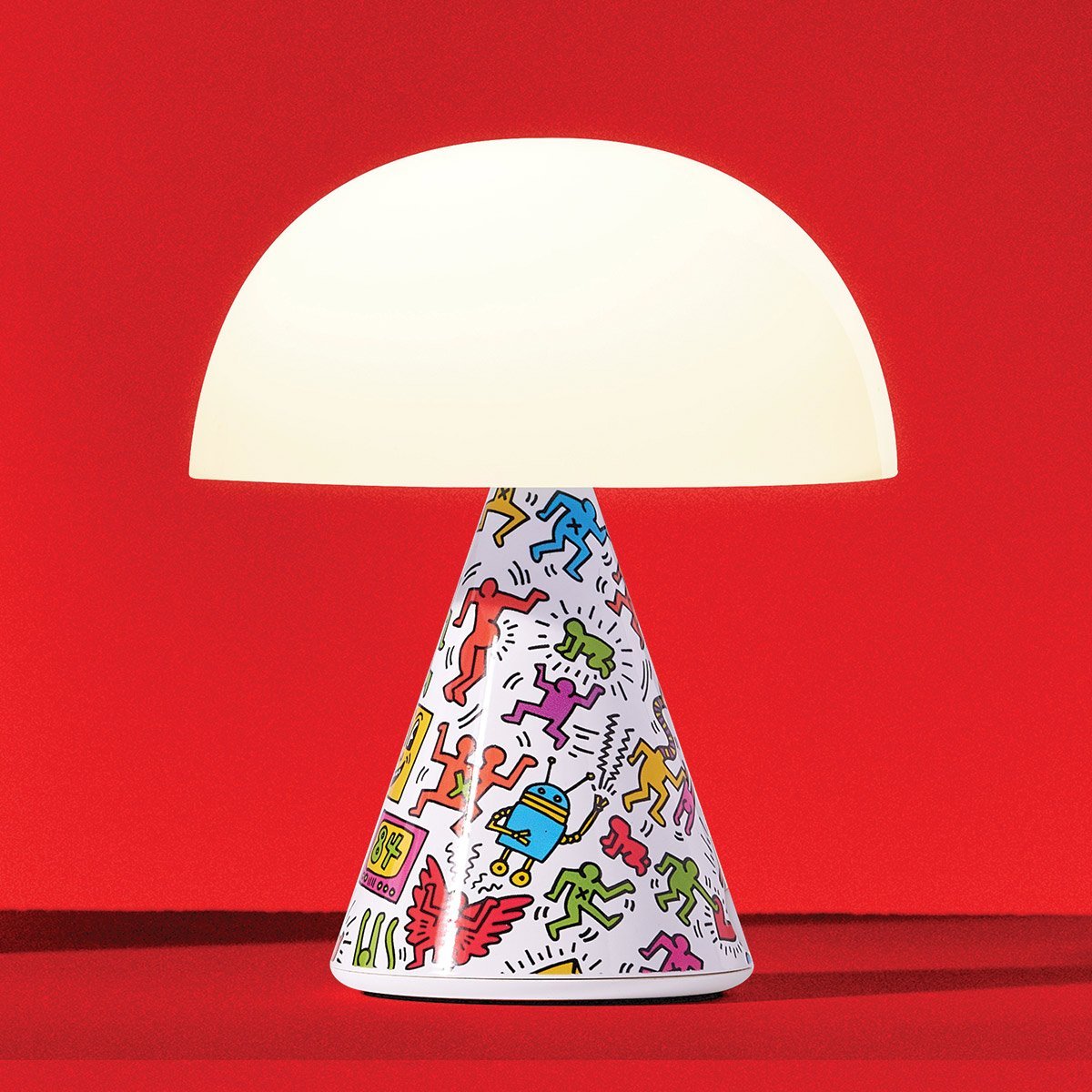 Lampe design Lexon Mina M édition Keith Haring, idée cadeau originale