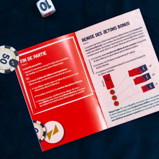 Jeu de dés Rollie – Parties rapides 20 min 2 à 6 joueurs – Idée cadeau petit jeu de société ou Secret Santa original