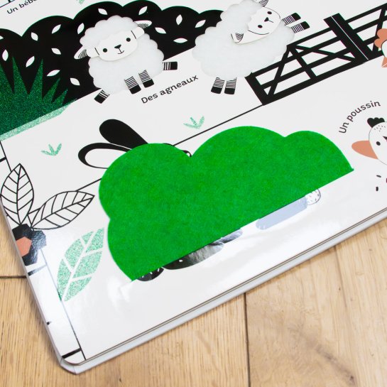 Livre bébé noir et blanc Auzou - illustrations contrastées pour éveil visuel