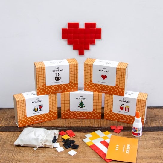 Kit DIY mosaïque Vin & Bière – Coffret mosaïque complet - Idée cadeau créatif original et convivial