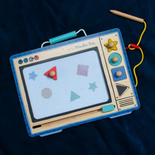 Tableau magnétique effaçable avec stylet et tampons