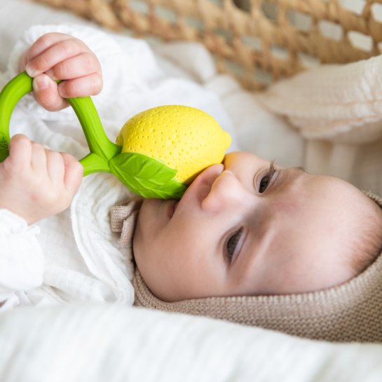 Hochet sensoriel bébé fruits à croquer Oli & Carol