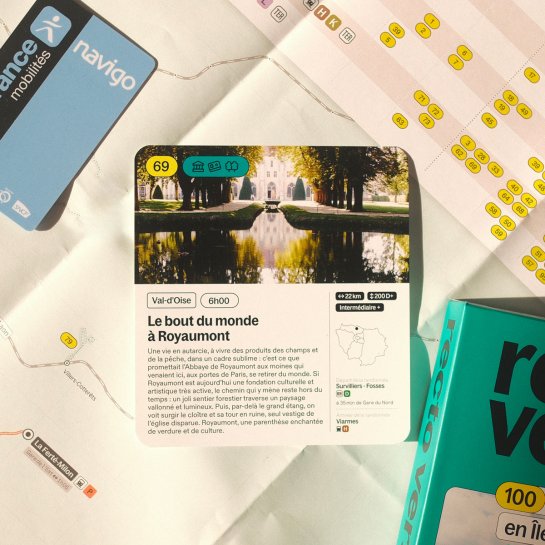 Coffret 100 Randonnées Île-de-France - Idée Cadeau Noël sport - Recto Verso - Trace GPS téléchargeable GPX