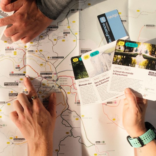 Coffret 100 Randonnées Île-de-France - Idée Cadeau Noël sport - Recto Verso - Trace GPS téléchargeable GPX