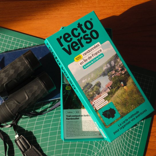 Coffret 100 Randonnées Île-de-France - Idée Cadeau Noël sport - Recto Verso - Trace GPS téléchargeable GPX