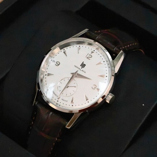 Montre LIP Himalaya 35mm marron - Iconique, fine et intemporelle - Idée cadeau made in France