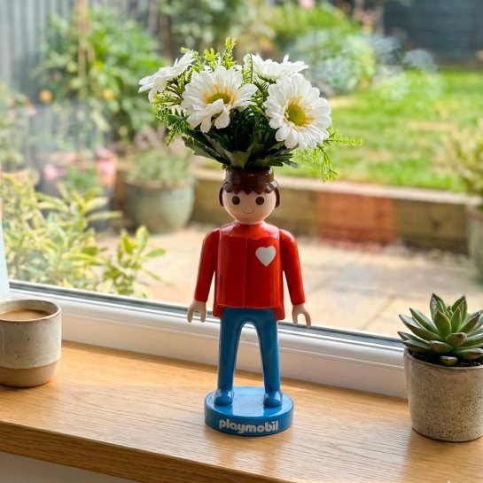 Vase Playmobil 25 cm en céramique, déco originale à offrir