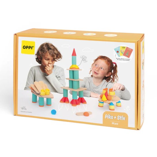 Coffret Piks & Stix Oppi - Jeu de construction créatif - Idée cadeau enfant 4 ans
