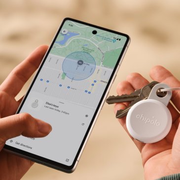 Tracker Chipolo LOOP noir, porte-clés Bluetooth ultra-léger