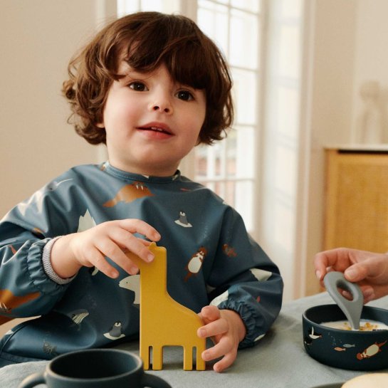 Bavoir bébé Liewood Merle motif animaux de l'océan