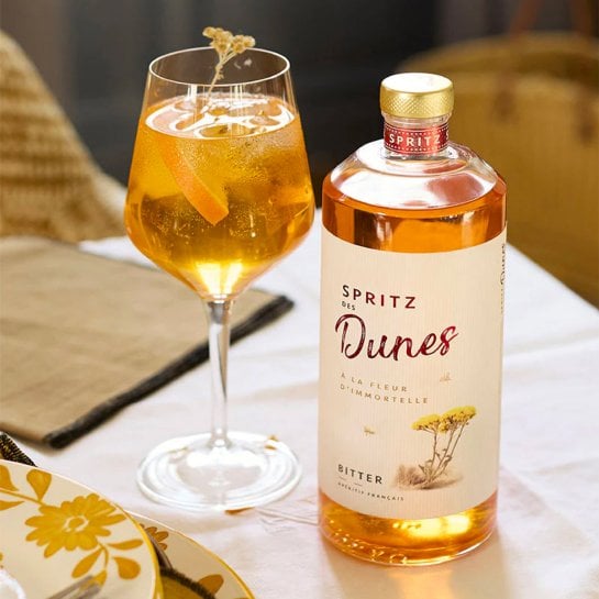 Bouteille Spritz des Dunes bitter artisanal français pour spritz