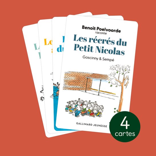 Pack 4 cartes audio Yoto Les aventures du Petit Nicolas pour enfants