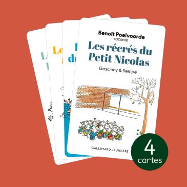 Pack 4 cartes audio Yoto Les aventures du Petit Nicolas pour enfants