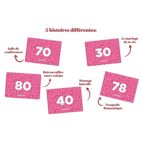 Escape room érotique Hot Room - Meilleure idée cadeau Saint-Valentin - Jeu de société hot pour couple - 5 scénarios