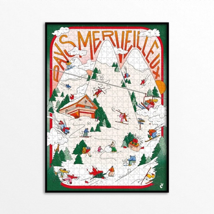 Puzzles Piece and Love – Puzzle 1000 pièces en carton recyclé – Design moderne & illustrateurs français – Fabriqué en France