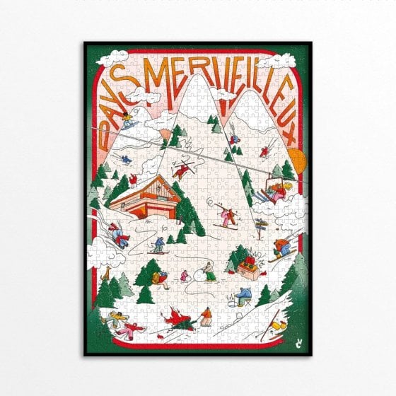 Puzzles Piece and Love – Puzzle 1000 pièces en carton recyclé – Design moderne & illustrateurs français – Fabriqué en France