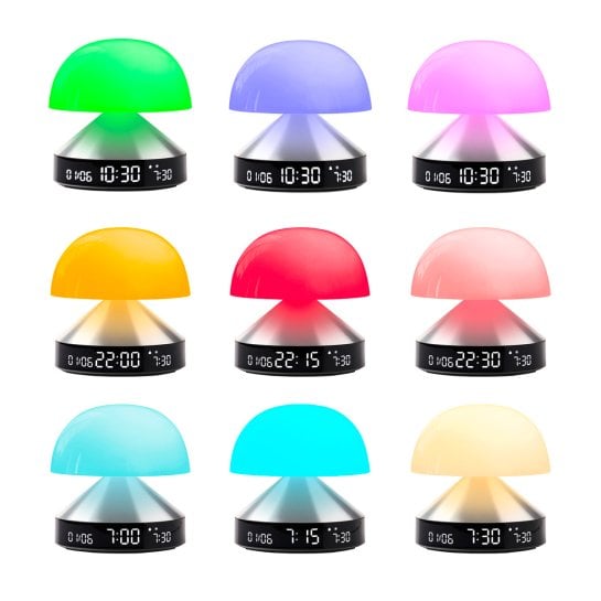 Lampe Mina Sunrise Lexon - 3 en 1 Lampe, Réveil & Simulateur d’aube - Réveil lumineux design - Couleur bronze