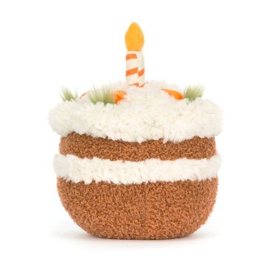 Jellycat Amuseables Carrot Cake - Peluche douce et amusante - Meilleur cadeau d'anniversaire