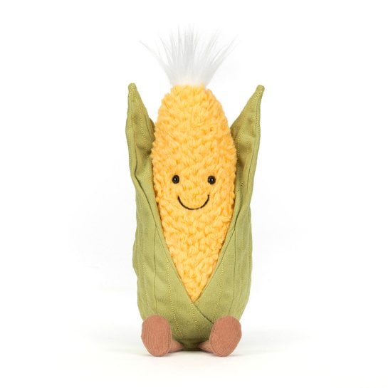 Jellycat Amuseables Sweetcorn - Peluche épi de maïs fun - Douce et amusante