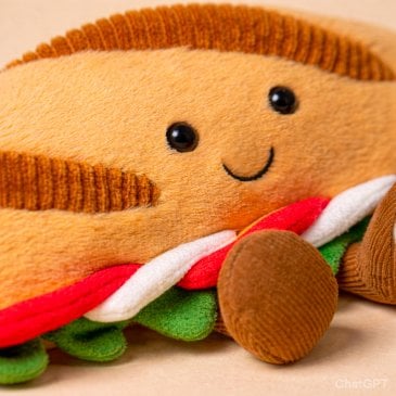 Jellycat peluche Caprese Baguette cadeau surprenant adulte et enfant (image 2)